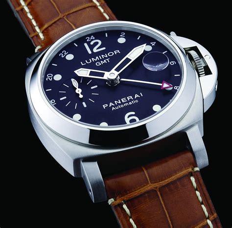 panerai luminor gmt automatic replica|panerai luminor automatic adjust time.